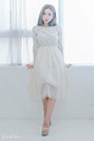 【贴图 ♥ 0215 】金美娜--白色蕾丝裙_韩国车模吧_百度贴吧