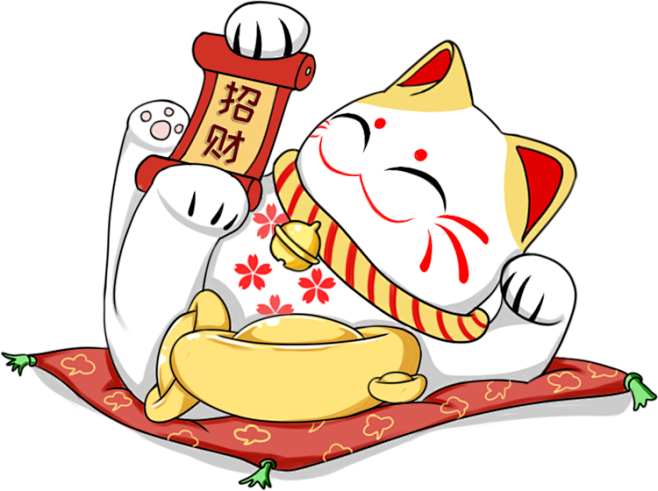 卡通招财猫PNG素材日本招财猫图片 恭喜...