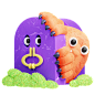 Tombstone Monster 3D Icon