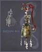 Banishing Bell, Glenn van Driel : The bell that is rung from the outside, which the drummer uses to drive the Oni from it's current physical body.

Check out my challenges tag for more story, sketches and other things.