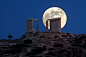 Temple of Poseidon, Cape Sounion near Athens, Greece.