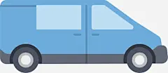 蓝色面包车免抠素材_新图网 https://ixintu.com 卡通 搬家车 搬家车辆 蓝色 面包车