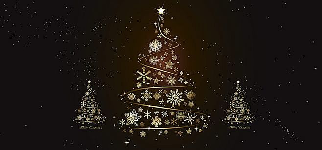 ,圣诞节,圣诞帽子,圣诞树,雪,雪花,插...