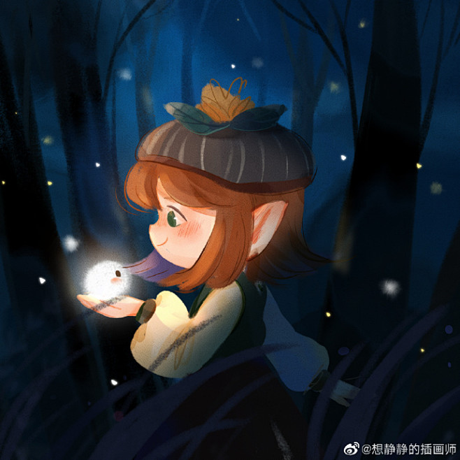 可爱的#儿插# 
图源@想静静的插画师
