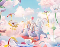 C4D夏日奇遇KV/天猫猫头KV