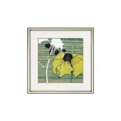 美式黄绿色系抽象花卉现代艺术床头玄关餐厅背景墙壁画装饰挂画-淘宝_e12b3db2