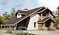 155-010-L Two Story House Plans with mansard roof with garage, available Home House