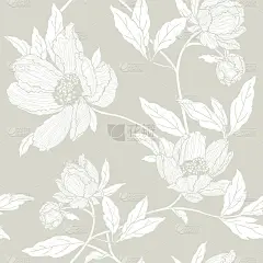 无缝图案与花玫瑰