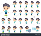 集各种姿势的蓝色衣服的男孩。-人物-海洛创意(HelloRF)-Shutterstock中国独家合作伙伴-正版图片在线交易平台-站酷旗下品牌