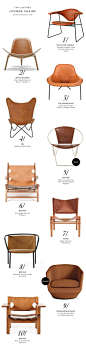 Still unsure about the butterfly chair, but the idea of a petite leather side chair is a cool one!