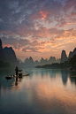 li river at sunrise