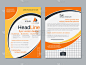 Modern professional business flyer vector template