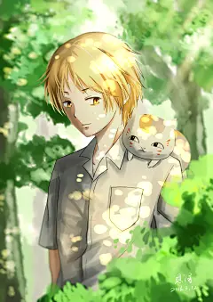 夏目友人帐_小半杯奶_夏目友人帐圈插画_网易GACHA二次元社区#动漫##夏目友人帐##插画##漫画##猫咪# #日本漫画#