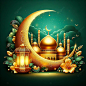 Ramadan Lamp For Eid Mubarak Greeting Card Background, Rabic, Islam, Mosque Background Image And Wallpaper for Free Download