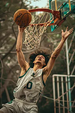 篮球场篮球人物图片摄影图