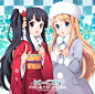 yande 76371 akiyama_mio kimono k-on! kotobuki_tsumugi nardack