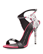 X2JDN Giuseppe Zanotti Crystal Snake-Embossed High-Heel Sandal