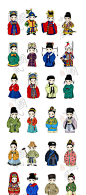 【图】最萌超q版大明衣冠图志@meezlan分享到#中国风