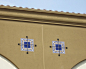 Exteriors : A variety of entrance, stair, balcony, wall and window accents in all weather porcelain and traditional clay Talavera Mexican tile.  Design is Santa Rosa Verano.