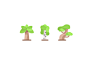 Trees icons flat icon bereza palm trees