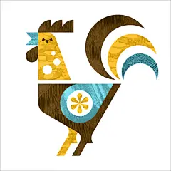 手机版-意大利Ty Wilkins动物插图系列-简单的几何形状和纹理美丽的作品