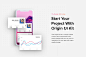 Origin Mobile UI Kit : The Origin UI Kit is a huge mobile screens and components with trendy design that you can use for inspiration for your app with super quality design. The kit includes 65+ design elements