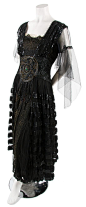 Black tulle and sequin dress, circa 1920. B. Atlman & Co.