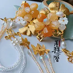 【薄雾寻簪】 玖月 汉服配饰发夹 古风cos 步摇发钗仙气古典发簪-淘宝网