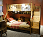 多喜爱W5 DVA803-135*20型号优质橡胶木材质床架上下床 