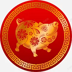 猪年金猪海报创意装饰矢量图 免抠png 设计图片 免费下载 页面网页 平面电商 创意素材
