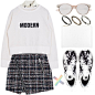 A fashion look from September 2014 featuring white blouse, nike sneakers and leather handbags. Browse and shop related looks.