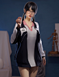 General 3180x4116 Luck zs CGI Asian women glasses black hair twintails fantasy girl