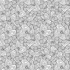 涂鸦风格的花卉花园无缝图案