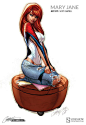 Mary Jane Sideshow Statue Print Artwork by *J-Scott-Campbell on deviantART