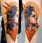 Woman in Heart tattoo by Mike Moses