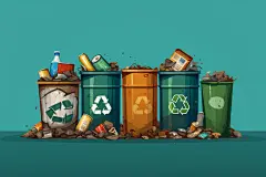 垃圾分类环境保护环保插画