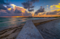 Sunset Gulf fishing pier...