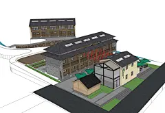 中式民宿客栈SU模型_3966127552