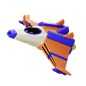 太空船 3D 图标