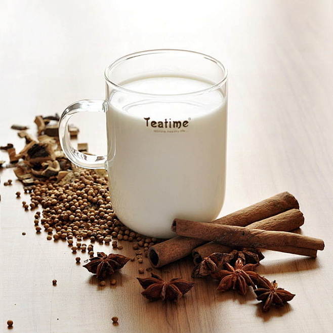 teatime杯子水杯耐热玻璃杯 可微波...