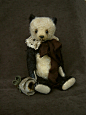 Ivy,Vintage styled Mohair Panda Style Artist Bear by Aerlinn bears. $290.00, via Etsy.: 