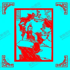 宝玉剪纸 【酷图网】宝玉,人物,红楼梦,公子,剪纸,线条,矢量,传统,装饰,窗花,插画,