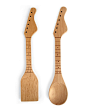 美国kikkerland 创意趣味 吉他/贝斯造型 木头锅铲 饭勺rockin