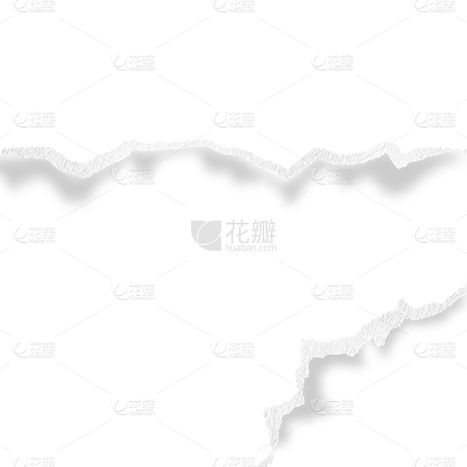 特效白色撕纸边缘元素素材