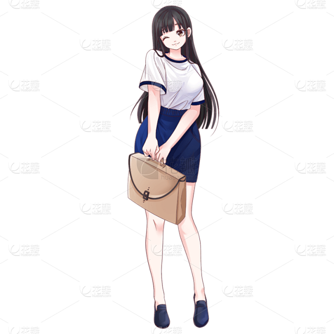 手绘-美发人物元素