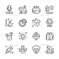 设置行方——人造物体对象的图标Set Line Icons of Party - Man-made objects Objects气球,生日,鼓风机,花束,弓,蛋糕,庆祝,香槟,小丑,鸡尾酒,喝,事件,鲜花,有趣,礼物,玻璃,帽子,图标,说明,线,面具,轮廓,聚会,,明星,吃惊的是,领带,顶部,吹口哨 balloon, birthday, blower, bouquet, bow, cake, celebration, champagne, clown, cocktail, drink, event, f