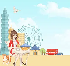 黑糖饼干礼盒包装插画 手绘 台湾元素