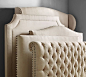 Chesterfield Upholstered Headboard & Storage Platform Bed | Pottery Barn