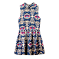 Women's Baroque Pattern Retro Lapel Sleeveless Dress , $79