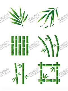 古风竹子 【酷图网】矢量,手绘,古风,竹子,竹叶,图标,边框,插画,装饰,素材